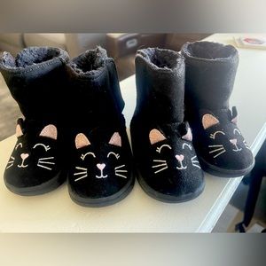 Toddler black cat boots